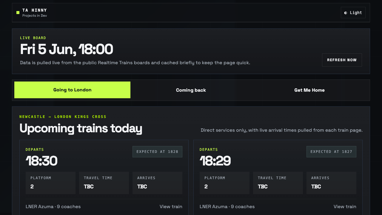 Commute Helper interface preview
